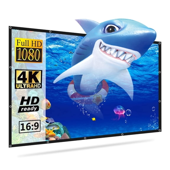 Salange 120" Light-resistant Projector Screen 16:9 Foldable Anti-Crease,Portable Projector Movies Screens for Home Theater Outdoor Indoor Support Double Sided Projection