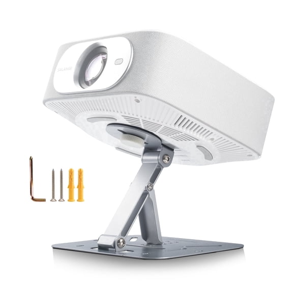 Salange Foldable 3-in-1 Mini Projector Stand, Portable 180 Adjustable Mount, Compatible with Most Projectors, Max Load 10lb for Table/Wall/Ceiling(1/4-Inch Screw)