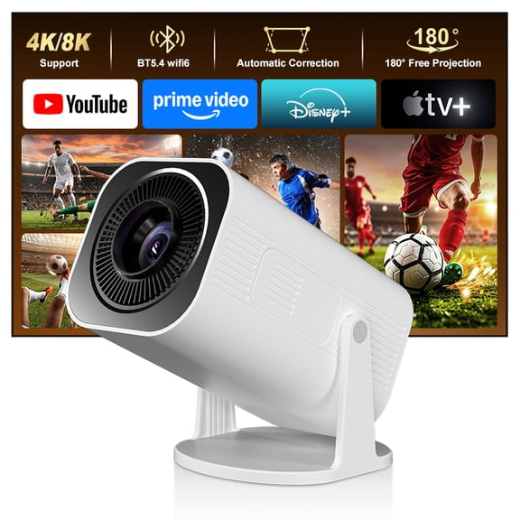 Salange Projector, Native 1080p WiFi Bluetooth Projector, 4K&8K Support LCD Short Throw Home Theater Projector, 200" Display for Bedroom Living Room Movie Night