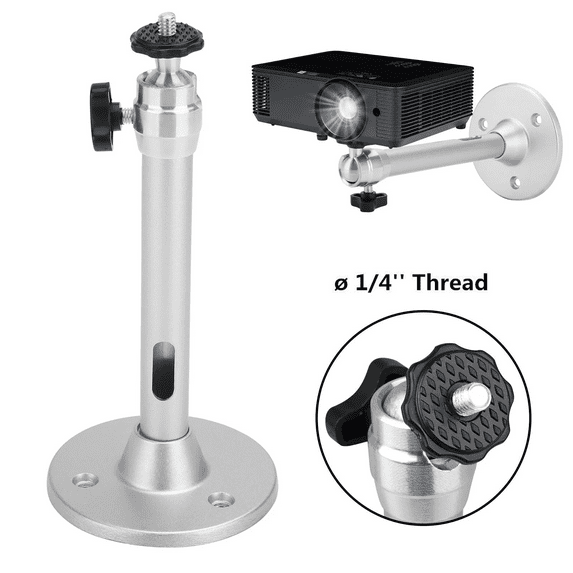 Salange 7.09 inch Universal Extending Ceiling Projector Mount Projector Wall Mount Bracket Ceiling Projector Stand, Silver