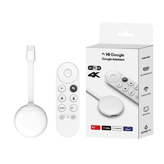 Salange Android 14 4K Android TV Dongle, Voice Control Streaming Stick, HDR Wireless Media Player, TV Adapter