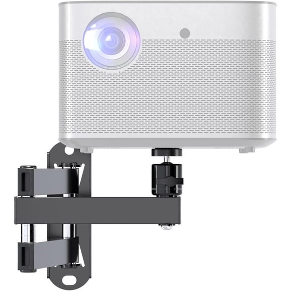 Salange Foldable Rotating Projector Wall Mount - Fully Adjustable 360 Gimbal Bracket for 1/4" Screw Projectors, Universal Ceiling and Wall Installation