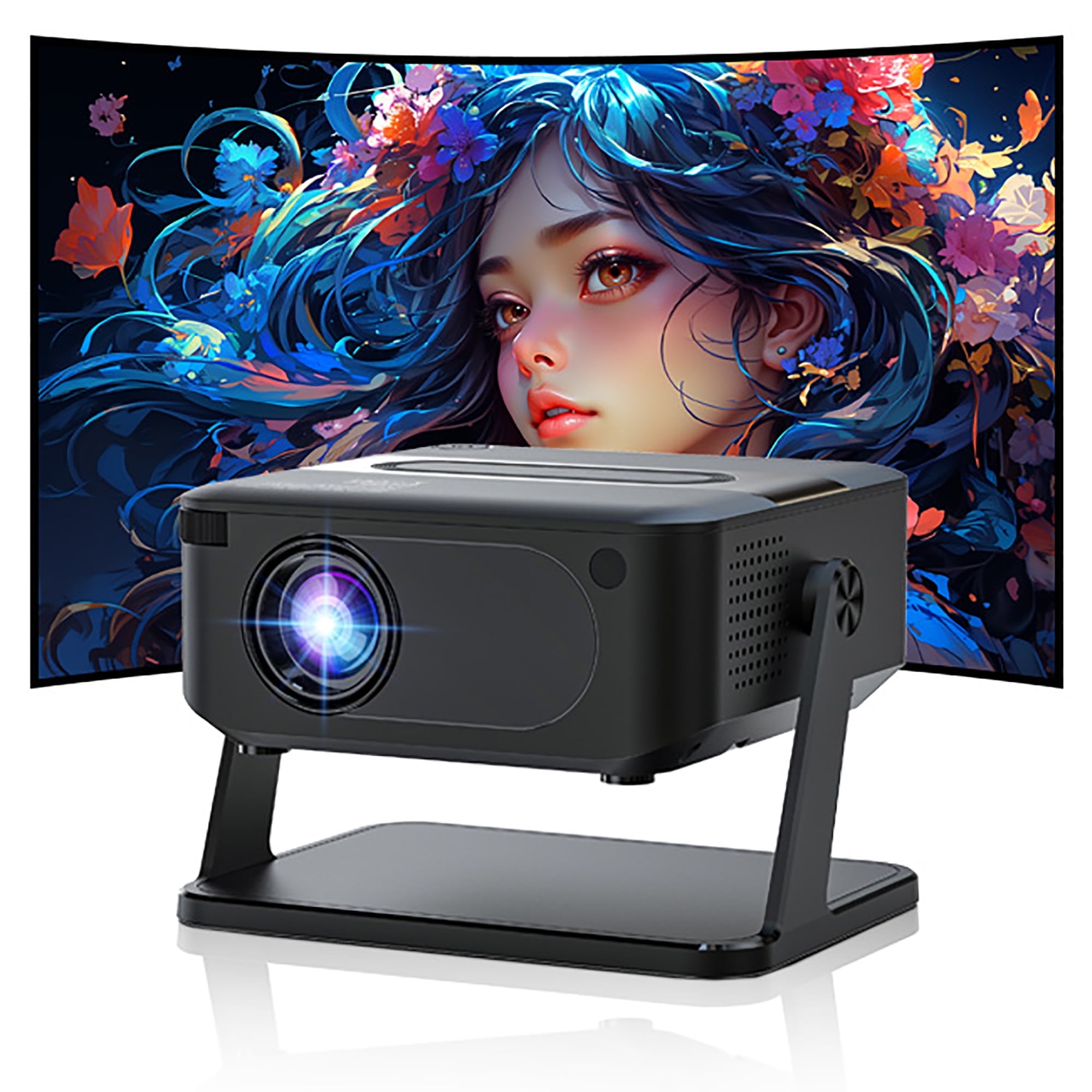 Salange Full HD Smart Projector with WiFi and Bluetooth, Native 1080P 4K Supported, Outdoor Movie Projector for Home Theater