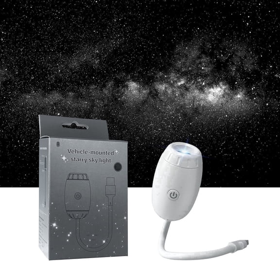 Salange Galaxy Atmosphere Projection Lamp,USB Powered Rotatable Multi-Angle Interior Atmosphere Lamp for Car,Bedroom, Living Room, Holiday Party Decoration-White