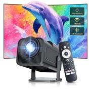 ZDSSY HY320 WiFi and Bluetooth Native 1080 FHD Support 4K LED Smart Projector, Black, 1 Count