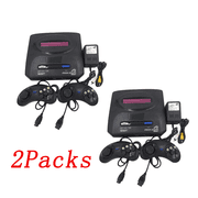 Salange Home Game Console Nostalgic 16-bit Old-fashioned Plug-in MD Game Console with Matching Controller and AV Cables, 2packs