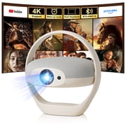 Salange Mini Portable Projector with 1080p 4K Support, Auto Focus & Keystone, WiFi6 Bluetooth 5.4,Multifunctional projecter with RGB Lighting and Hi-Fi Speaker for Home Projection