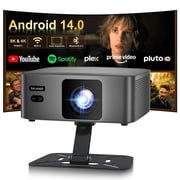 Salange Native 1080p 12000Lumens Smart Projector,Android 14 & Built-in Apps ,Auto Focus&Keystone,BT5.2&WiFI 6.0,8K Support Short Throw Projectors with Stand for Smartphone/Laptops/PC
