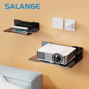 Salange Mini Projector Shelf/Modem Shelf/Router Shelf/Cable Box Wall Mount/Router Wall Mount/Seasoning Jar Mount, Projector Wall Mount, Medium, Black