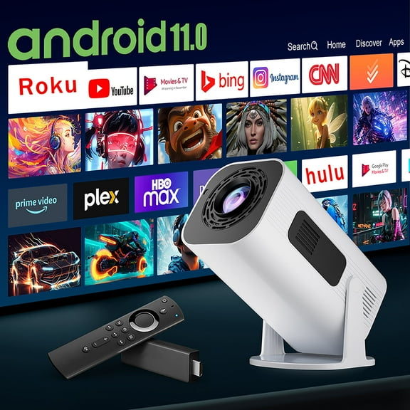 Salange P30 LCD Display Mini Multimedia Projector Native 1080P Support 4K 8K Home Theater