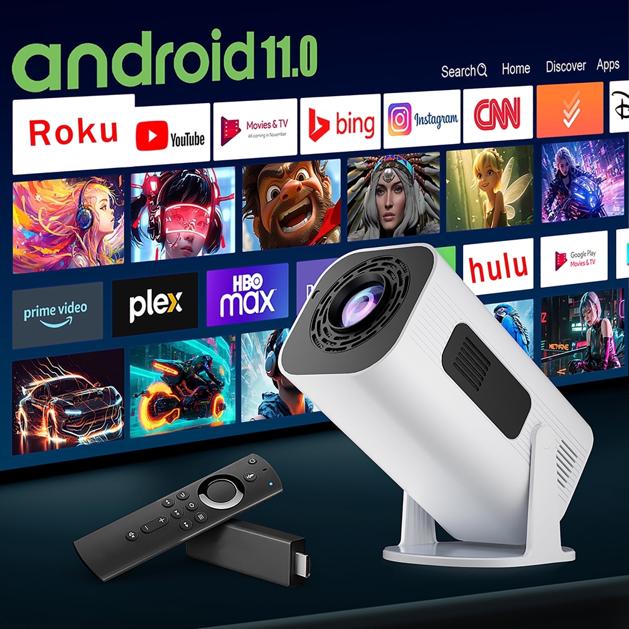 Salange P330 Short Throw Native 1080p Support 4K8K Multimedia Outdoor Movie Projector Machine