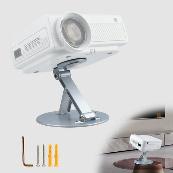 ZDSSY Projector Foldable Stand, Ultra-Compact Foldable Stand with Easy Setup and 180 Degree Rotation, Silver