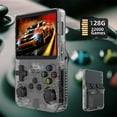 thumbnail image 1 of Salange R36S Open Source Handheld Game Console, 3.5-inch 3D large screen, GBA Dual Joystick, Arcade Nostalgia, Black, 128GB, 1 of 9