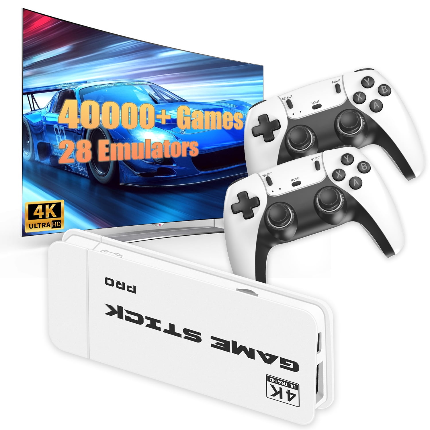 ZDSSY Retro Game Stick M8, 4K Console, 64G, Dual 2.4G Wireless ...