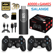 Salange K8 2.4G Wireless Controllers External Retro Game Stick. 64G, Black