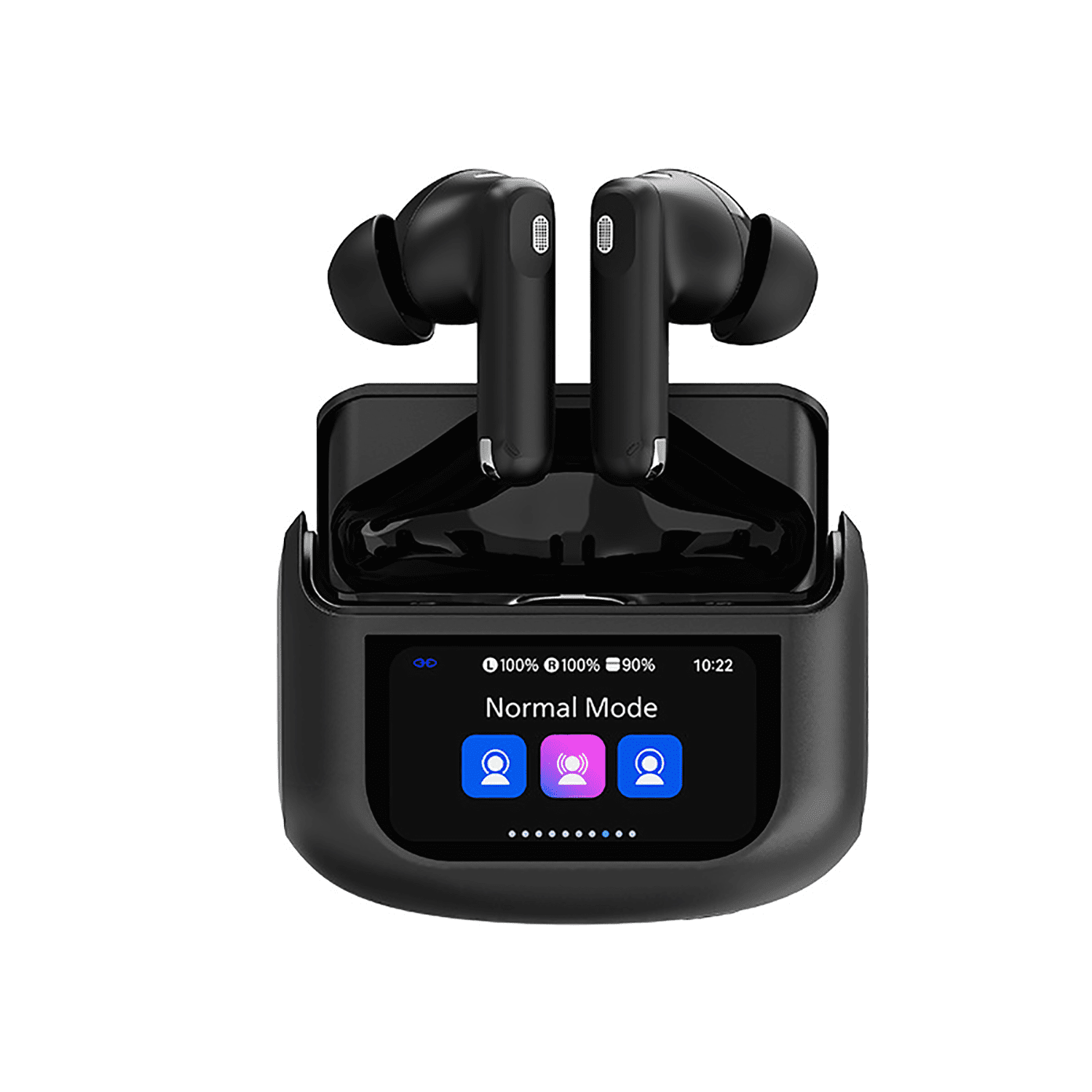 Salange Touch Screen Wireless Earbuds, Bluetooth 5.4 Multifunctional Ear Buds with ANC Noise Cancelling MicClear Calls Earphones, 48H Bass Stereo Headphones,  IPX7 Waterproof Headphones for Workout