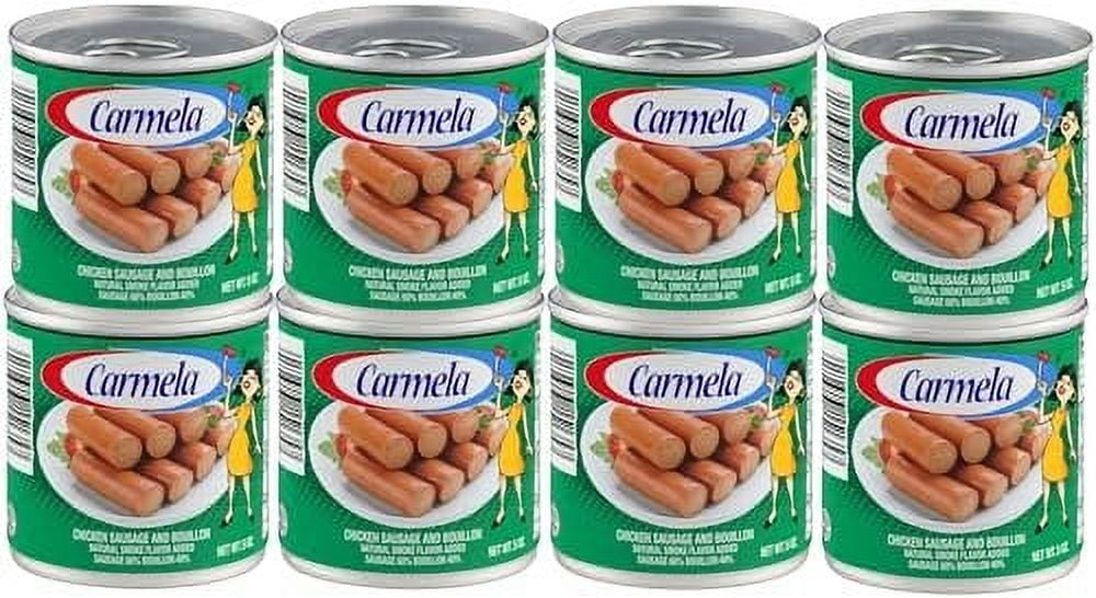 Salchichas Carmela de Pollo/ Carmela Chicken Vienna Sausage Original Pack of 8