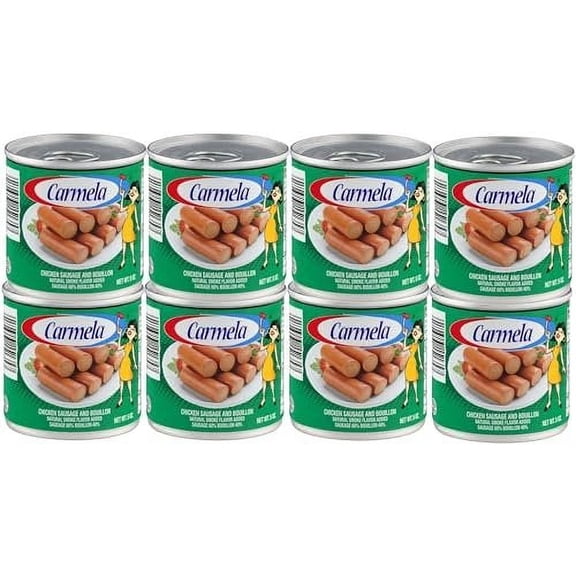 Salchichas Carmela de Pollo/ Carmela Chicken Vienna Sausage Original Pack of 8