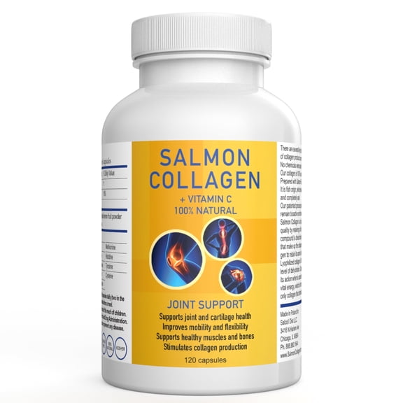 Salcoll Collagen Capsules Salmon Bioactive, Joint, Skin, Hair, Bone Support