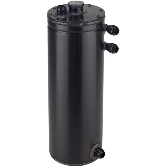 Saldana Racing Dry Sump Oil Tank, 6 Inch Round, Black, 22 Inch