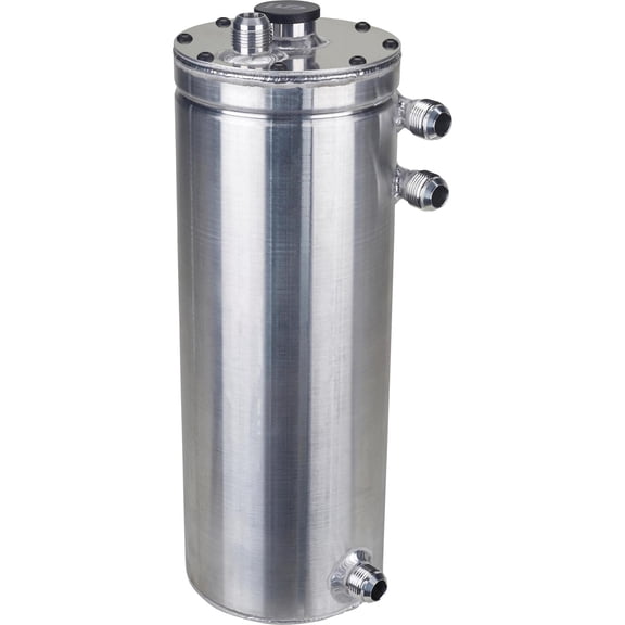 Saldana Racing Dry Sump Oil Tank w/ Baffle, 6 Inch Round, 20 Inch
