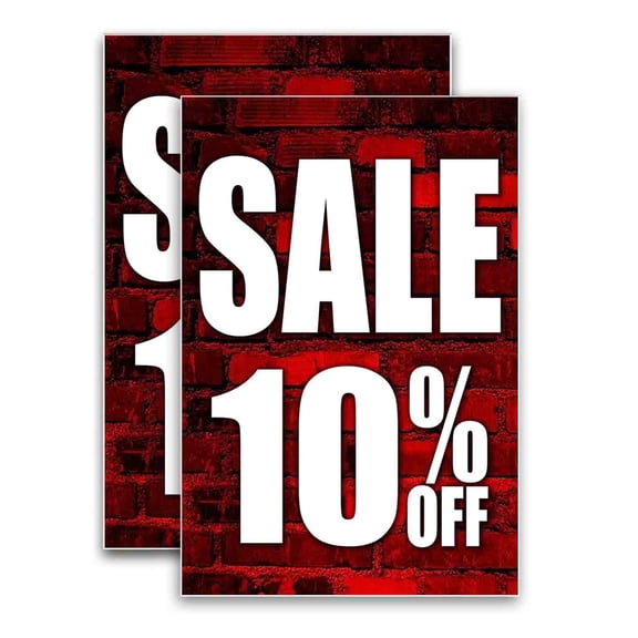 Sale 10% Off (24" X 36") Vinyl Decal Only (Pack of 2) |Sign|Sticker|Poster