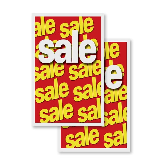 Sale (2-PACK) 24" x 36" Vinyl Decals | Sign Insert Peel & Stick Decals Stickers Window Signs