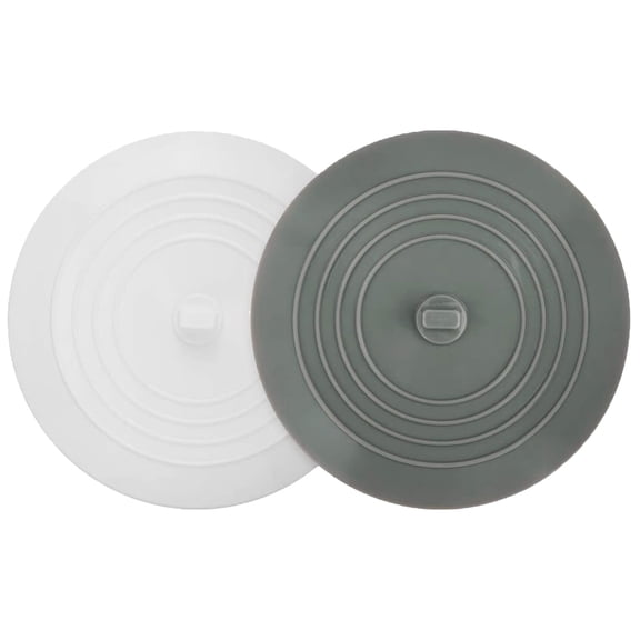 On Sale!2 Pack Bathtub Stopper, 6 Inches Large Silicone Tub Stopper, Shower Drain Plug Sink Hair Stopper Flat Suction Drain Cover for Kitchen Bathroom and Laundry