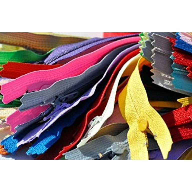 Sale 25 Assorted Colors 9 Inch YKK Brand Zippers #3 Nylon Coil Zippers (25  Zippers / Pack)