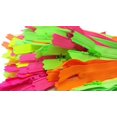 thumbnail image 1 of Sale 4" YKK Zippers #3 Skirt & Dress Nylon Coil (Special) Bright Neon Colors Neon Green, Neon Yellow, Neon Pink and Neon Orange (80 Zippers/Pack), 1 of 1