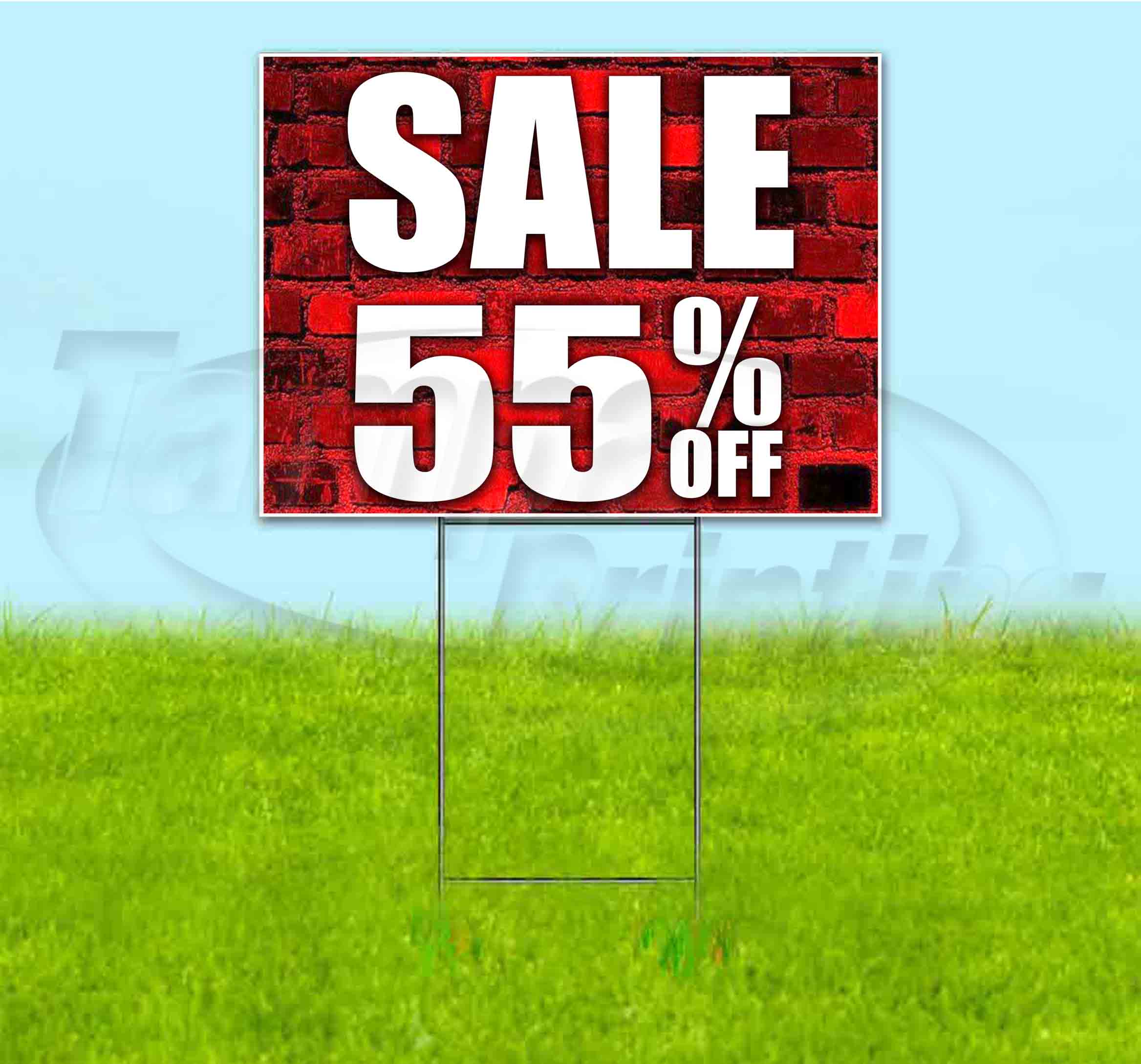 Sale 55% Off (18" x 24") Yard Sign, Includes Metal Step Stake