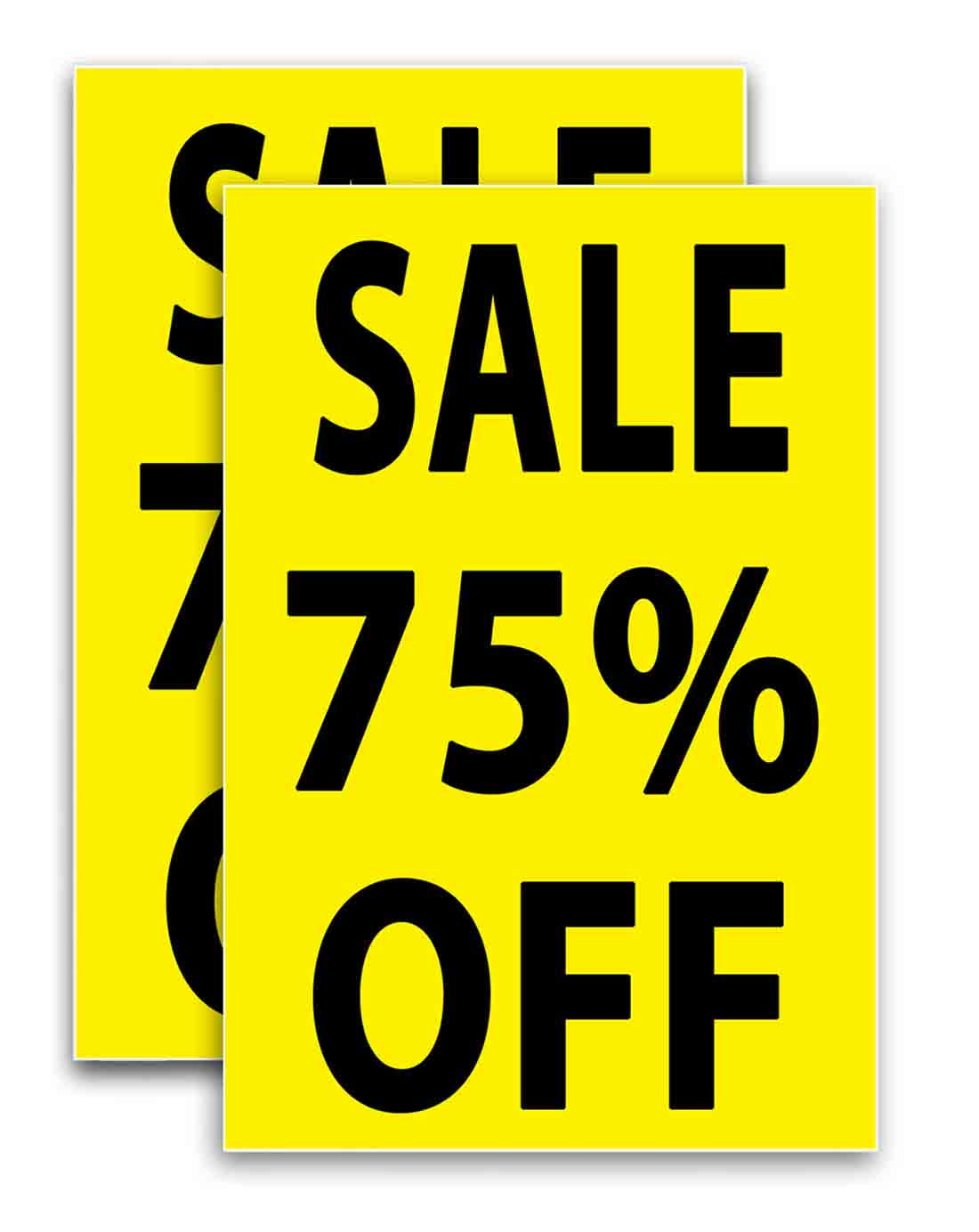 Sale 75 Percent Off (24" X 36") Vinyl Decal Only (Pack of 2) |Sign|Sticker|Poster