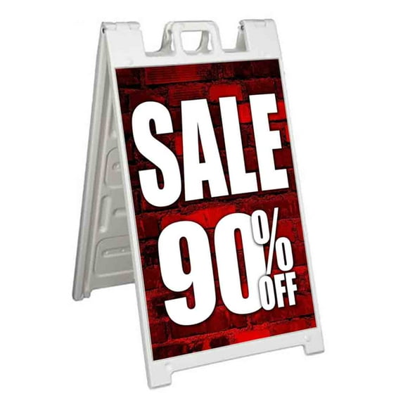 Sale 90 Percent Off (24" X 36") Standard A-Frame Signicade, Includes Decal Applied To Stand