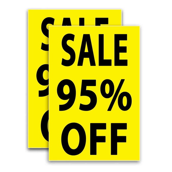 Sale 95 Percent Off (24" X 36") Vinyl Decal Only (Pack of 2) |Sign|Sticker|Poster