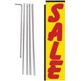 thumbnail image 1 of Sale Advertising Feather Banner Swooper Flag Sign with Flag Pole Kit and Ground Stake, Yellow Red, 1 of 3
