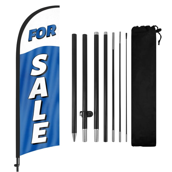 For Sale Advertising Swooper Flag Banners, For Sale Feather Flags with Pole and Ground Stake 8Ft, Advertising Feather Banner Sign for For Sale Business