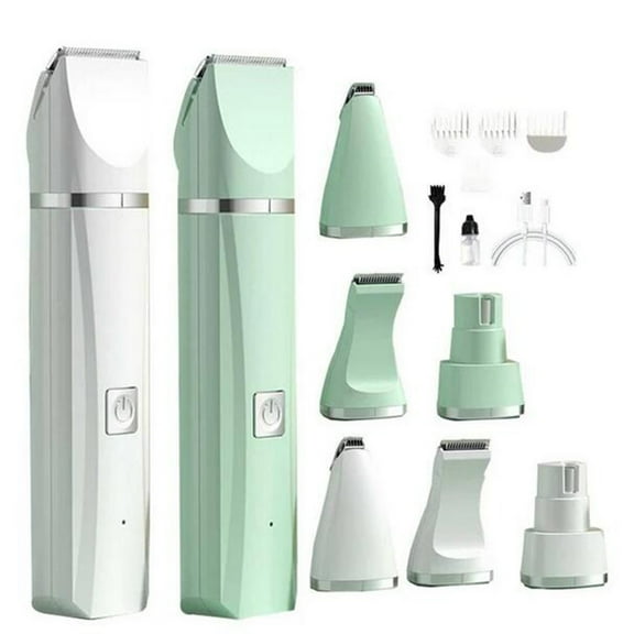 Sale Alert, Low Noise Dog Hair Clippers Kit with 5-Speed Motor, 4-in-1 Pet Grooming Tools for Matted Hair, Rechargeable Cordless Shaver with Nail Grinder and Leg Hair Trimmer, Multi Pet Family