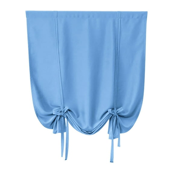 On Sale ! Beppter Curtain Clearance 1PC Roman Curtain Beige Tie Up Curtains for Kids Room Small Windows Thermal Insulated Window Shades for Bathroom Kitchen Rod Pocket (30 X 46 Inches Long)