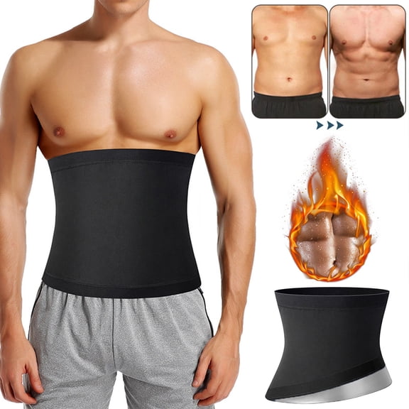 Sale Clearance 2024 Men's Shapewear Sauna Sweat Waist Trainer Corset For Men Waist Trimmer Girdle With Double Strap Workout Belts