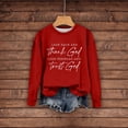 thumbnail image 1 of Sale Clearance 2024 Oversized Crewneck Sweatshirt Women Women's Thank God Trust God Long Sleeved Hoodie, 1 of 3
