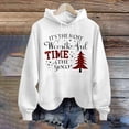 thumbnail image 1 of Sale Clearance 2024 Women Hoodies Women's IT'S THE MOST Wonderful TIME Of THE Year Letter Print Fashion Casual Long Sleeve Hoodie Top Sweatshirt With Pockets, 1 of 3