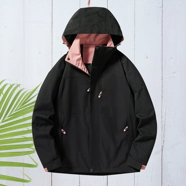 Sale Clearance 2024 Women's Anoraks Women's Spring And Autumn Outdoor Camouflage Hooded Windproof And Mountaineering Light And Breathable Large Size Long Sleeved Sports Jacket