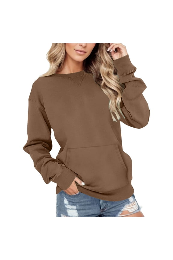 Clothing 2025 Zip up Sweatshirt Women Women'S Sweatshirt Short Pullover Sweater Wool Pocket Hoodie Fall Clothing
