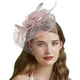 thumbnail image 1 of Fascinators Hat Women Tea Party Headband Flower Cocktail Mesh Feathers Hair Clip Kentucky Derby Hat Wedding, 1 of 1