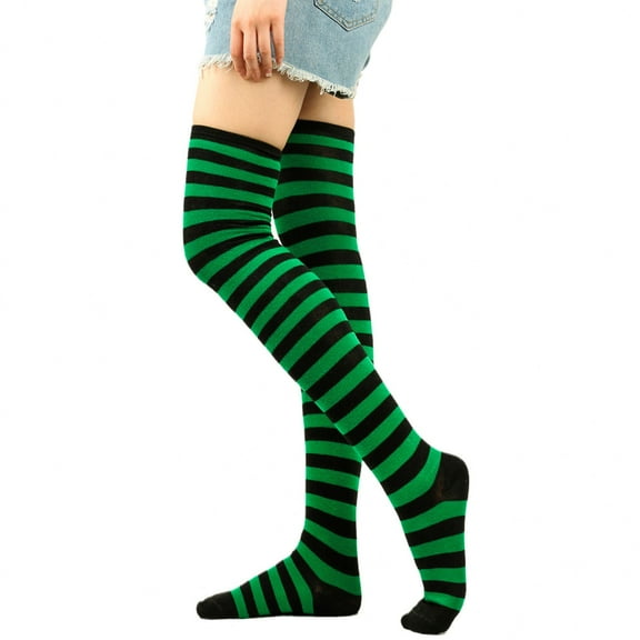 UHGANN Christmas Women's Knee High Athletic Socks Stripe Outdoor Sport Socks