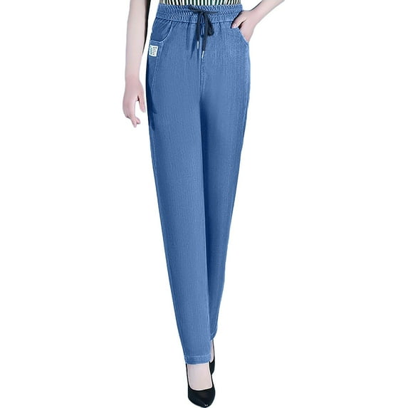 Clothing 2025 Women's Casual Pants Comfy Jeans ComfiJeans High Waist Stretch Mom Jeans Pants for Women Womens Stretch ComfiJeans Women Blendingpants