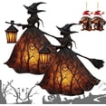 thumbnail image 1 of Halloween Witch Lamp,Stained Gothic Witch Hat Led Lamp for Stained Glass Inspired, Spooky Decorative Standing Night Light,Unique Halloween Party Lighting Decorations Door for Indoor, 1 of 5