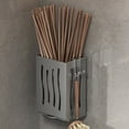 thumbnail image 1 of On Sale Clearance! Home Decor Wall Mount Utensil Holder Hanging Storage Organizer With Hooks Chopsticks Holder Cutlery Silverware Holder Storage Caddy For Forks Spoons Towel,Grey,8.5x6.6x12.5cm, 1 of 5