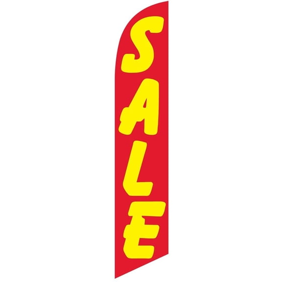 Sale Feather Flag for Outdoor Advertising red/yellow - Replacement Windless Swooper FLAG ONLY by Feather Flag Nation