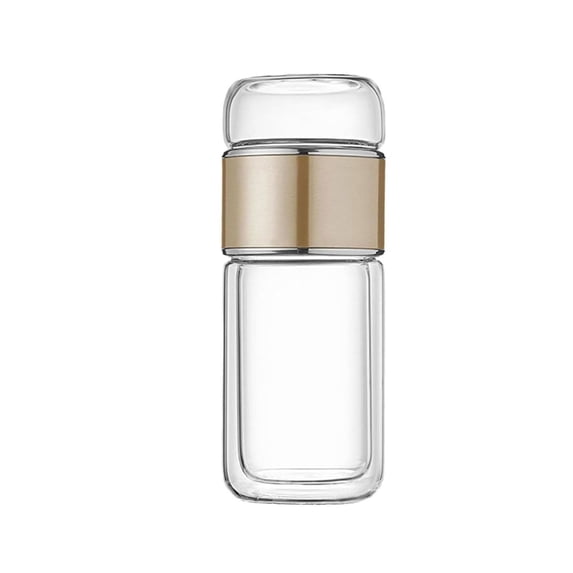 Big Sale Hecteas Glass&Bottle,One Double Walled Glass Tea Bottle,Infusifie Tea Infuser (Three Capacities) Double Layer Insulated Tea and Water Separator Cup Portable Tea Water Separation Tea Cup
